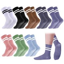 Meias de Pilates antiderrapantes, 24 pares, alça de algodão e silicone