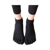 Meias De Pilates E Yoga Femininas Respiráveis Com Cinco Dedos, Antiderrapantes De Silicone Para