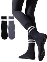 Meias de pilates femininas Irisbear, antiderrapantes, barra de ioga, pacote com 2 Meias de pilates femininas Irisbear, antiderrapantes, barra de ioga, pacote com 2