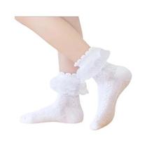Meias De Princesa De Algodão Com Renda Para Meninas, Moda De Outono, Com Babados, Para Crianças E