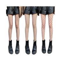 Meias De Rede Lolita, 3 Pares De Meias De Nylon Em Malha, Lingerie Sexy, Meias JK Até a Cintura