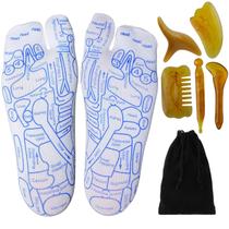 Meias de Reflexologia GreatCase com 5 Ferramentas de Massagem