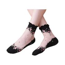 Meias De Renda Para Mulheres, Ultra-finas, Antiderrapantes, Transparentes, Moda De Verão