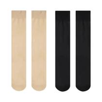 Meias De Seda Cristal Para Mulheres, 4 Pares, Pretas, Respiráveis, De Nylon, Casuais, Transparentes