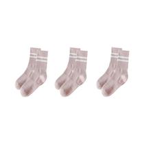 Meias De Silicone Antiderrapantes Para Pilates, Yoga E Dança Femininas, 3 Pares, Respiráveis