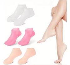 Meias De Silicone Gel Hidratação Pés Esfoliantes Saúde