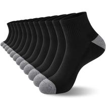 Meias de tornozelo, almofada COOVAN para homens, 12 pares, tamanho 6-12
