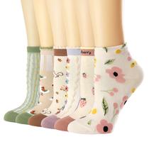 Meias de tornozelo brancas femininas, algodão, casual, novidade, pacote com 6 Meias de tornozelo brancas femininas, algodão, casual, novidade, pacote com 6