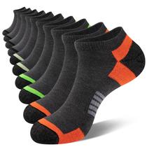 Meias de tornozelo COOVAN, 10 pares para homens, almofada confortável de corte baixo