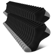Meias de tornozelo COOVAN, 10 pares para homens, almofada de corte baixo, pacote com 10