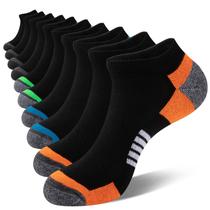 Meias de tornozelo COOVAN, 10 pares para homens, tamanho 6-12, poliéster