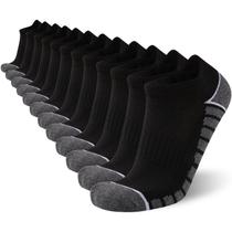 Meias de tornozelo COOVAN Athletic Running, almofadadas para homens, 12 pares