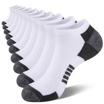 Meias de tornozelo COOVAN para homens, 10 pares de almofada confortável de corte baixo