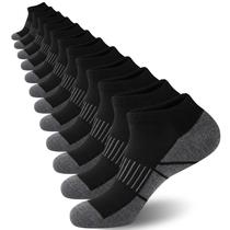 Meias de tornozelo COOVAN para homens, 12 pares, almofada atlética