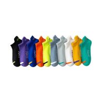 Meias De Tornozelo Masculinas De Cor Brilhante, 5 Pares, Respiráveis, Esportivas, Invisíveis, Para