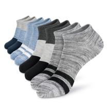 Meias de tornozelo MONFOOT, algodão, corte baixo, 8 pares, azul, cinza Meias de tornozelo MONFOOT, algodão, corte baixo, 8 pares, azul, cinza