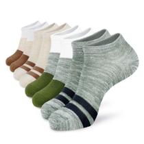 Meias de tornozelo MONFOOT de algodão decotado, 8 pares de bege para mulheres e homens