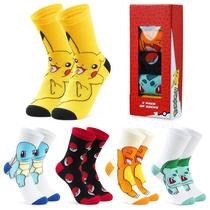 Meias de tornozelo Pokémon Pikachu para meninos e meninas e mulheres 4,5-7,5
