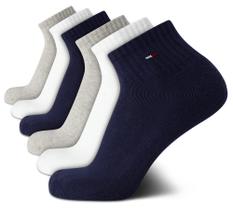 Meias de Tornozelo Tommy Hilfiger (6 Pares) - Tamanho 7-12 - Azul Marinho