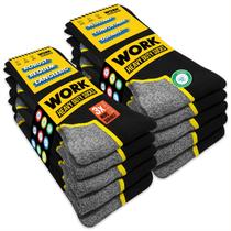 Meias de trabalho SOXCO Crew Length para homens, pretas, 10 pares