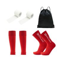 Meias De Treinamento De Futebol Masculinas Para Adolescentes 4PCS Com Grip Esportivo E Bandagem Para
