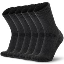 Meias de Trilha Time May Tell em Lã Merino Pacote com 3 Pares Cinza Escuro