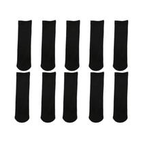 Meias De Tubo Médio De Pelúcia Espessada E Quente Para Mulheres E Homens, Cor Sólida, Outono