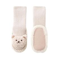 Meias De Veludo Para Bebês Meninas E Meninos, Antiderrapantes, Quentes, Com Estampa De Urso, Para