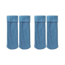 Meias De Veludo Quentes De Inverno Para Meninos E Meninas, 2 Pares, Meias Térmicas Grossas Sem