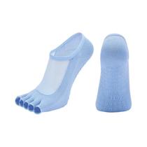 Meias De Yoga E Pilates Femininas Antiderrapantes Com Dedos Abertos Em Algodão Para Dança E Ballet