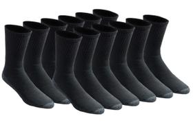 Meias Dickies Big & Tall All-Purpose Work Crew Men Stain Resist Black (12 pares) Meias Dickies Big & Tall All-Purpose Work Crew Men Stain Resist Black (12 pares)