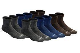 Meias Dickies Dri-Tech Moisture Control Quarter Masculinas, 12 pares Meias Dickies Dri-Tech Moisture Control Quarter Masculinas, 12 pares