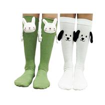 Meias Divertidas 3D Bichinhos com Bracinhos Infantil Juvenil Modelo Feminino: Kit com 2 Pares Sortidos