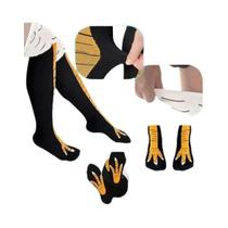 Meias Divertidas Femininas Até O Joelho Com Estampa De Pés De Galinha, Presentes Esportivos