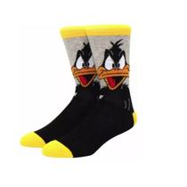 Meias Divertidas Personagem Patolino Algodão Premium Cano Alto Confortável Algodão Macio Pronta Entrega