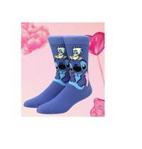 Meias Divertidas Stitch Desenho Animado Anime Adulto 34 43 Confortável Algodão Macio Pronta Entrega
