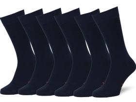 Meias Easton Marlowe Classic Cotton Dark Navy, pacote com 6 unidades masculinas Meias Easton Marlowe Classic Cotton Dark Navy, pacote com 6 unidades masculinas