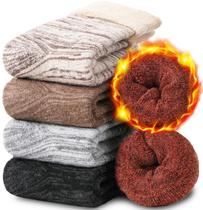 Meias EBMORE Merino Wool Thermal Thick para caminhada, 5 pares