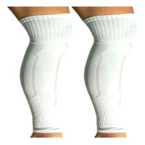 Meias Esportivas Anti Derrapante Infanto Juvenil 34 ao 37 + Canelito Compressão Protetor de Canela