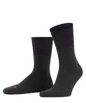 Meias esportivas FALKE Run Crew Cut U, 1 par de algodão cinza unissex