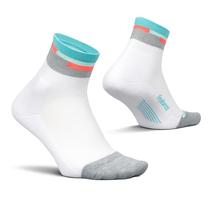 Meias esportivas Feetures Elite Light Cushion Quarter S White Meias esportivas Feetures Elite Light Cushion Quarter S White