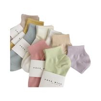 Meias Esportivas Femininas De Algodão Em Cores Sólidas 10 Pares Meias Curtas Em Cores De Doces