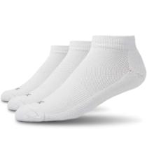 Meias Esportivas Invisíveis XXL Pacote com 3 Pares Tamanho 15-18 Branco Meias Esportivas Invisíveis XXL Pacote com 3 Pares Tamanho 15-18 Branco