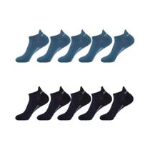 Meias Esportivas Masculinas De Algodão Respiráveis Com Malha Fina Para Tornozelo, 10 Pares, Casuais,
