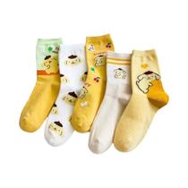 Meias Esportivas Respiráveis De Comprimento Médio Para Meninas Sanrio Mymelody Cinnamoroll Pom Pom Meias Esportivas Respiráveis De Comprimento Médio Para Meninas Sanrio Mymelody Cinnamoroll Pom Pom
