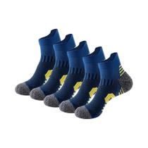 Meias Esportivas Respiráveis Masculinas 5 Pares De Algodão Para Corrida, Treinamento De Basquete,