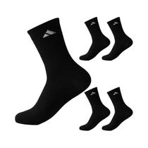 Meias Esportivas Unissex De Comprimento Médio Em Preto E Branco, 5 Pares, Confortáveis Para Homens E
