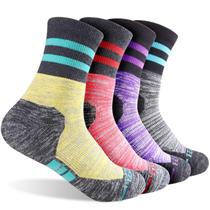 Meias FEIDEER, almofada feminina para caminhada e caminhada ao ar livre, 4 pares