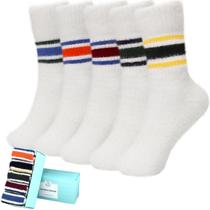 Meias felpudas SISOSOCK para mulheres Cozy Soft Warm, pacote com 5 unidades de inverno