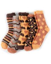 Meias felpudas TEHOOK Warm Soft Cozy Fluffy, 5 pares para mulheres
